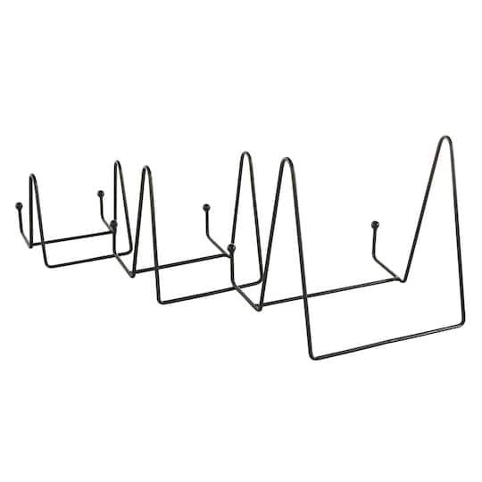 Black Metal Wide Triangle Display Easel Set
